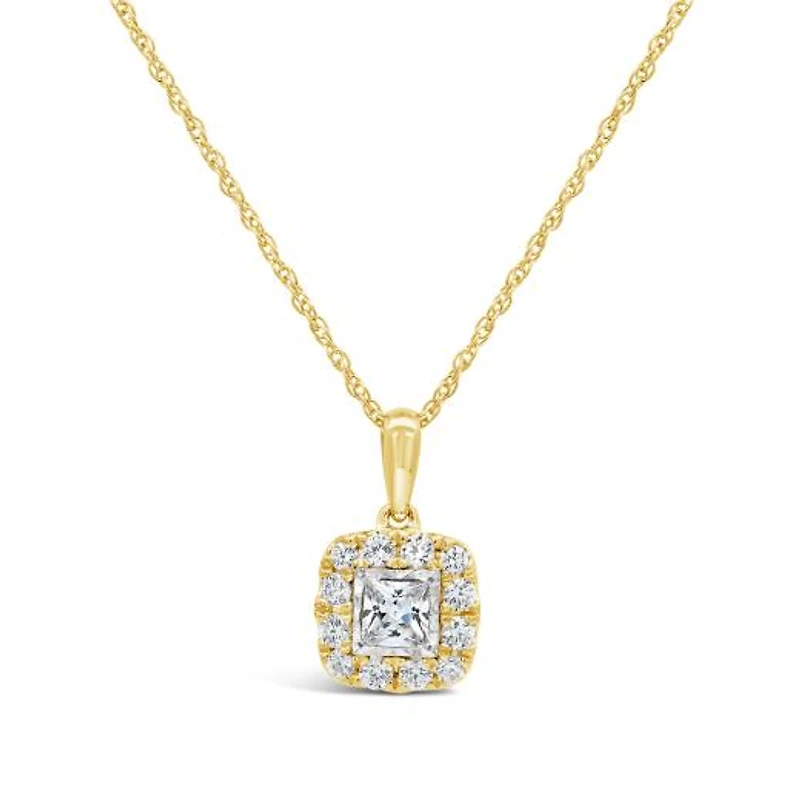 New Brilliance Lab Grown 0.52CTW Diamond Pendant in 10K Yellow Gold