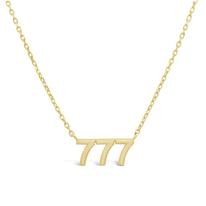 10K Yellow Gold "777" 17" Necklace