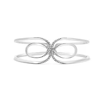 0.10CTW Diamond Cuff Bracelet in Sterling Silver