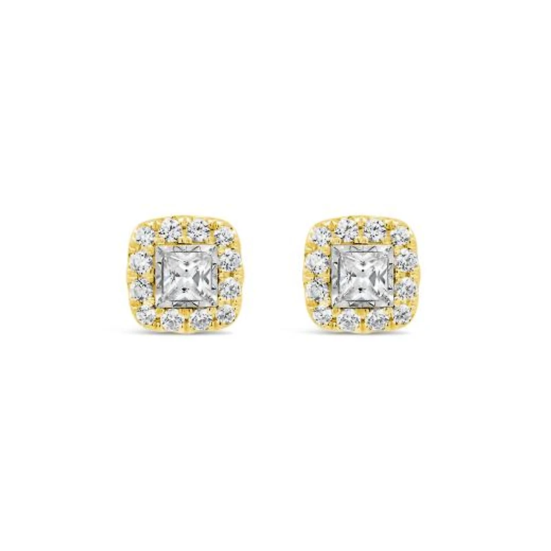 New Brilliance Lab Grown 1.00CTW Diamond Earrings in 10K Yellow Gold