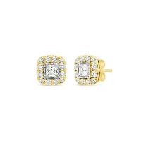 New Brilliance Lab Grown 1.00CTW Diamond Earrings in 10K Yellow Gold