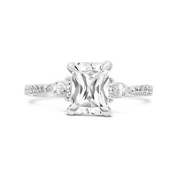 New Brilliance Lab Grown 2.50CTW Radiant Cut Diamond Ring in 14K White Gold