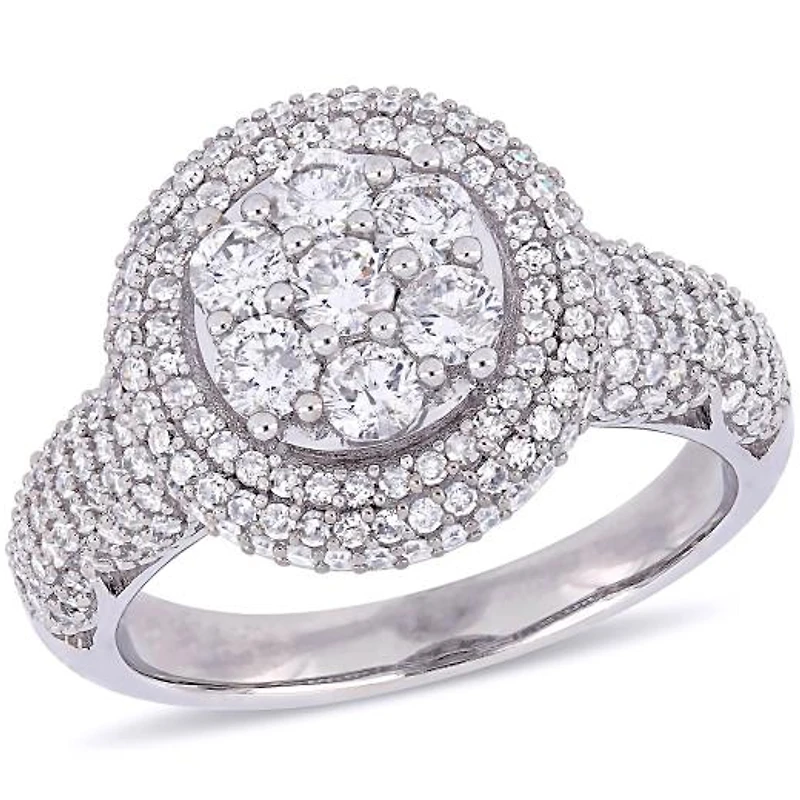 Julianna B 1.99CTW Diamond Halo Ring 10K White Gold