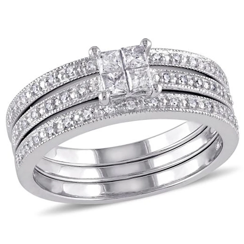 Julianna B 0.37CTW Diamond Bridal Set 10K White Gold