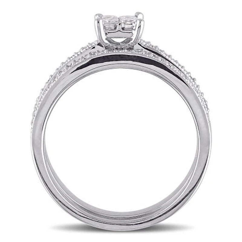 Julianna B 0.37CTW Diamond Bridal Set 10K White Gold