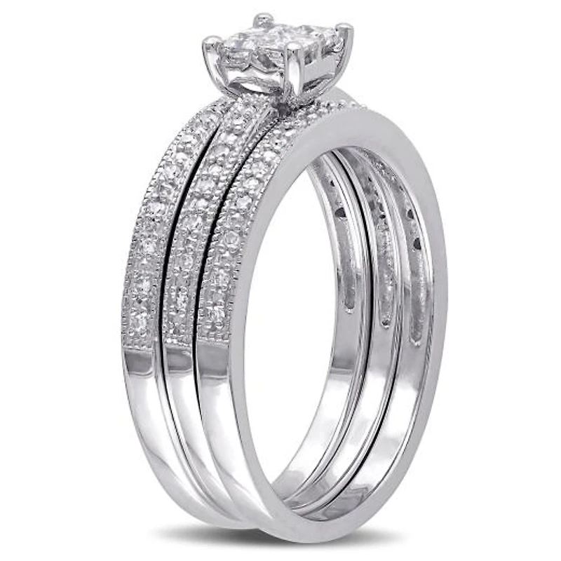 Julianna B 0.37CTW Diamond Bridal Set 10K White Gold
