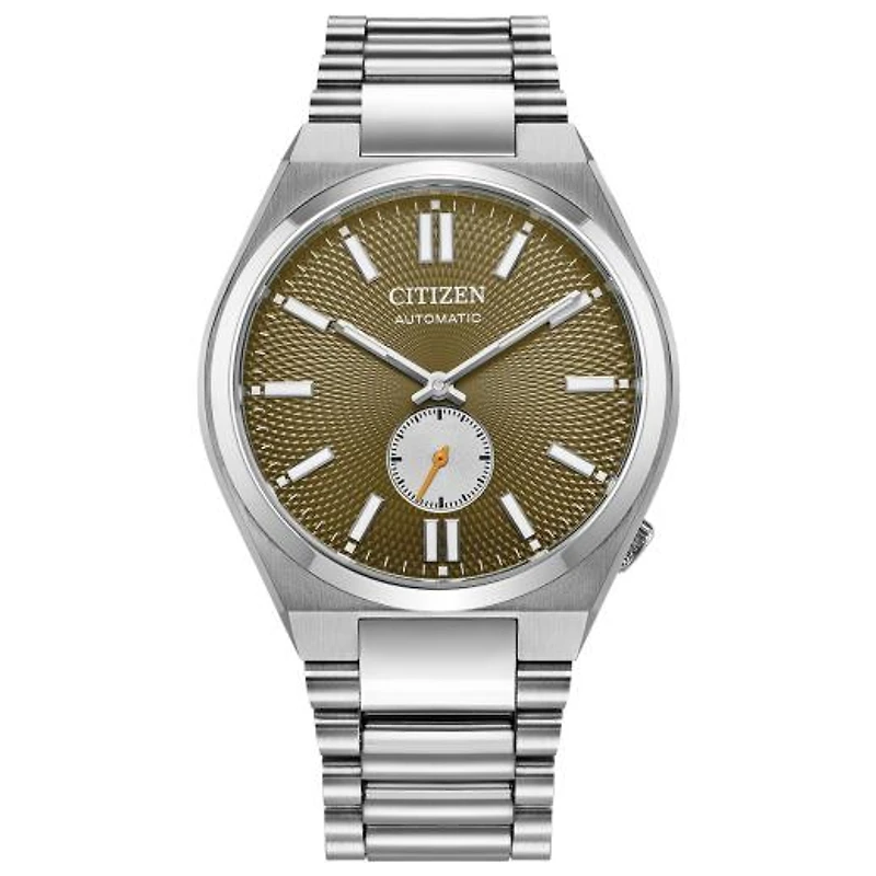 Citizen Men's Silver-Tone Green Tsuyosa Small Second Automatic Watch
