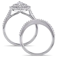 Julianna B 0.98CTW Diamond Bridal Set 14K White Gold