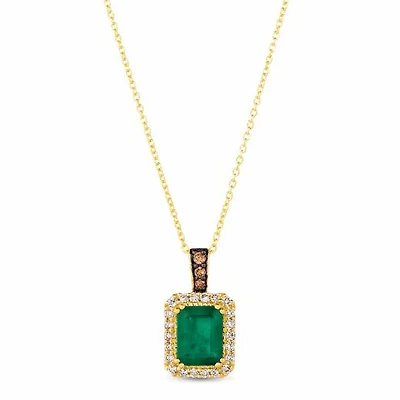 Le Vian 14K Yellow Gold Costa Smeralda Emeralds Diamonds Pendant