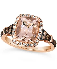 Le Vian 14K Rose Gold Peach Morganite Diamonds Ring