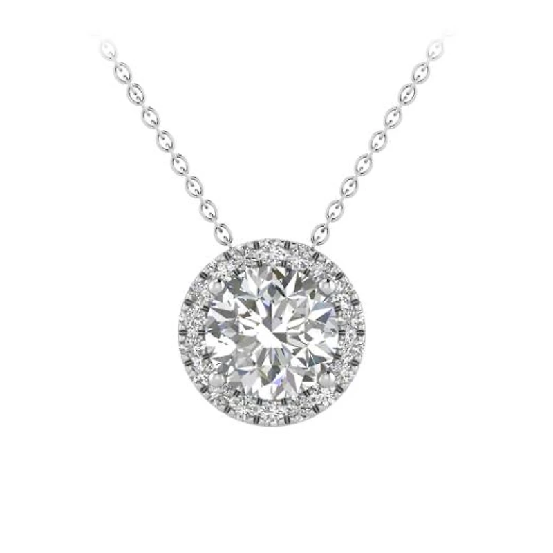 Above Love Lab Grown 0.93CTW Diamond Pendant in 14K White Gold