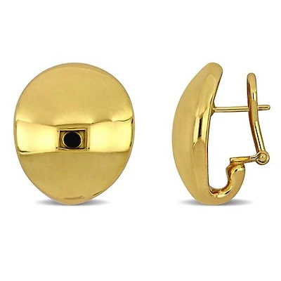 Julianna B 14K Yellow Gold 21mm Puff Oval Stud Earrings