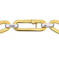 Julianna B 18K Yellow and White Gold Oval 7.5" Link Bracelet