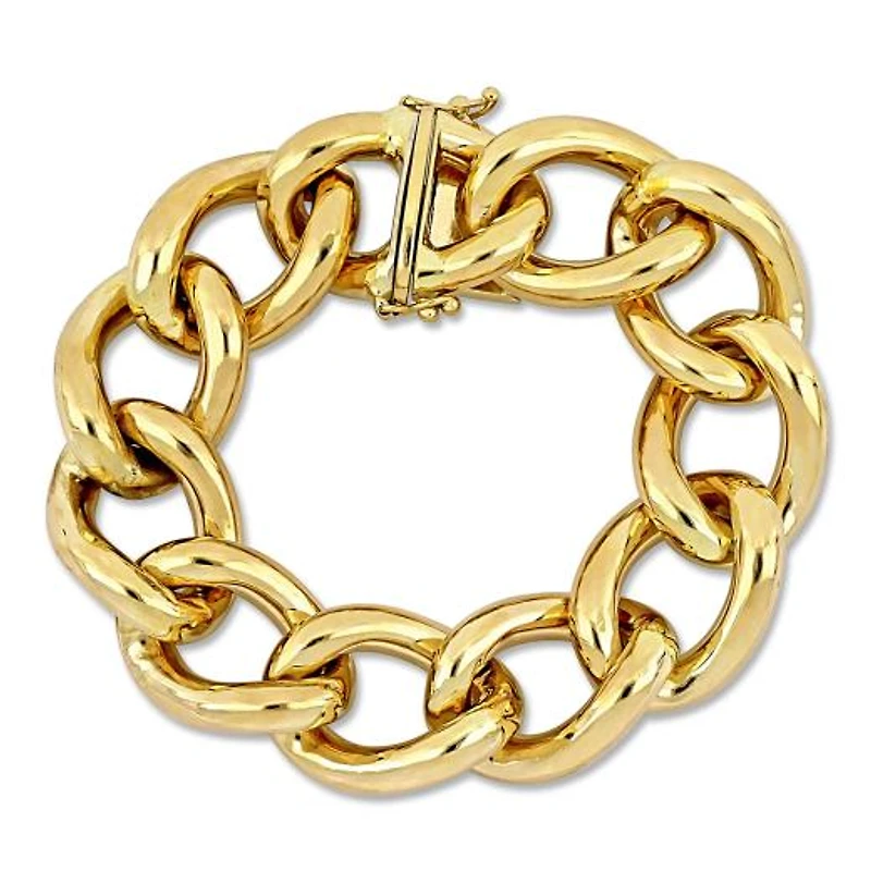 Julianna B 14K Yellow Gold 17.8mm Oval 6.5" Link Bracelet