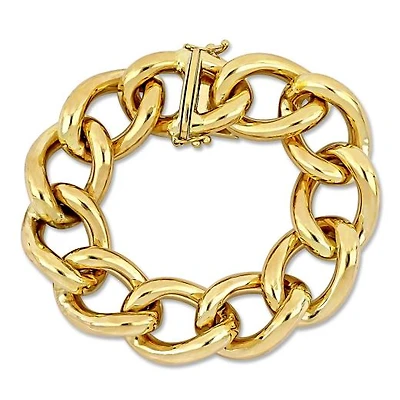 Julianna B 14K Yellow Gold 17.8mm Oval 6.5" Link Bracelet