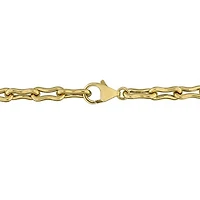 Julianna B Yellow Plated Sterling Silver Amethyst 17" Station Link Necklace