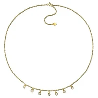 Julianna B Yellow Sterling Silver Created White Sapphire 16" + 2" Necklace