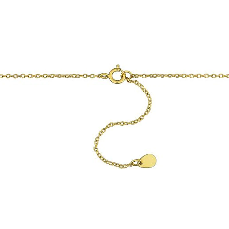 Julianna B Yellow Sterling Silver Created White Sapphire 16" + 2" Necklace