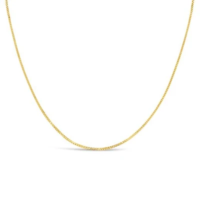 14K Yellow Gold 20" 0.8mm Box Chain