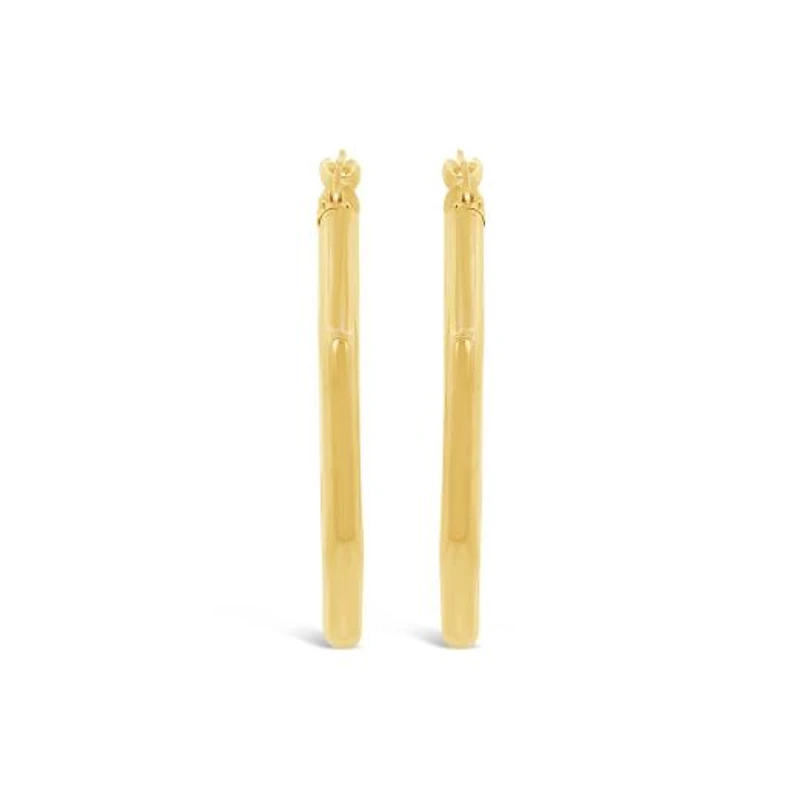 10K Yellow Gold Geometric Hoop Earring