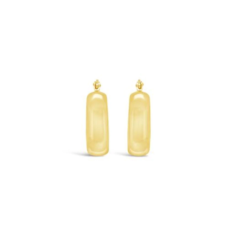 10K Yellow Gold Square Hoop Earring