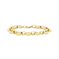 14K Yellow Gold 7.5" Puffed Mariner Link Bracelet