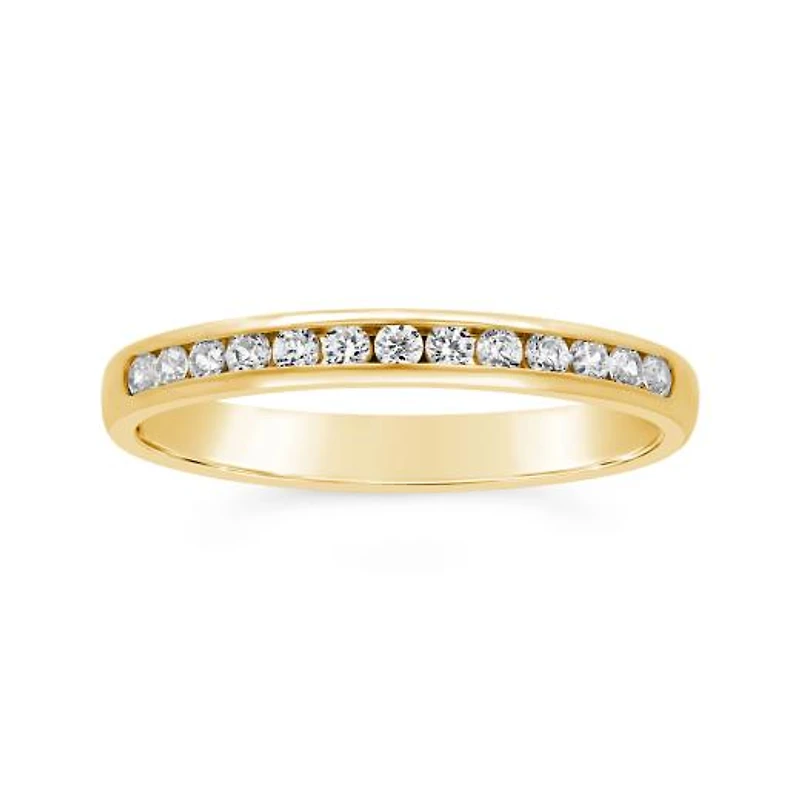 New Brilliance Lab Grown 0.25CTW Channel Set Diamond Band in 14K Yellow Gold