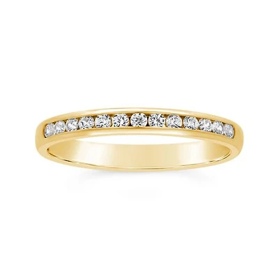 New Brilliance Lab Grown 0.25CTW Channel Set Diamond Band in 14K Yellow Gold