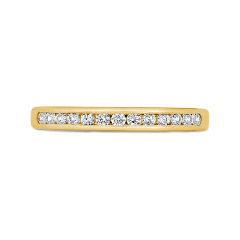 New Brilliance Lab Grown 0.25CTW Channel Set Diamond Band in 14K Yellow Gold
