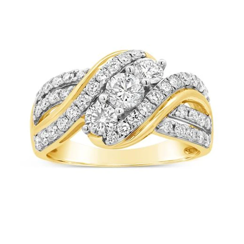 New Brilliance Lab Grown 1.45CTW Diamond Fashion Ring in 10K Yellow Gold