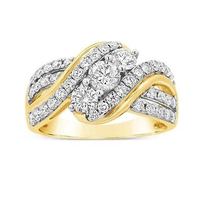 New Brilliance Lab Grown 1.45CTW Diamond Fashion Ring in 10K Yellow Gold