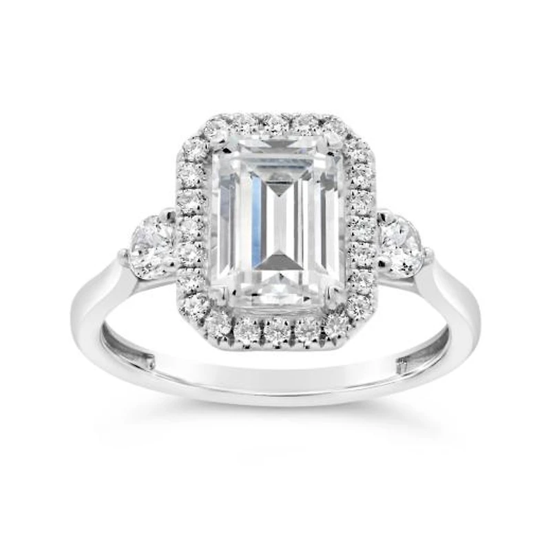 New Brilliance 2.50CTW Lab Grown Radiant Diamond Bridal Ring in 14K White Gold