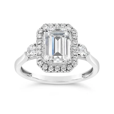 New Brilliance 2.50CTW Lab Grown Radiant Diamond Bridal Ring in 14K White Gold