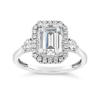 New Brilliance 2.50CTW Lab Grown Radiant Diamond Bridal Ring in 14K White Gold