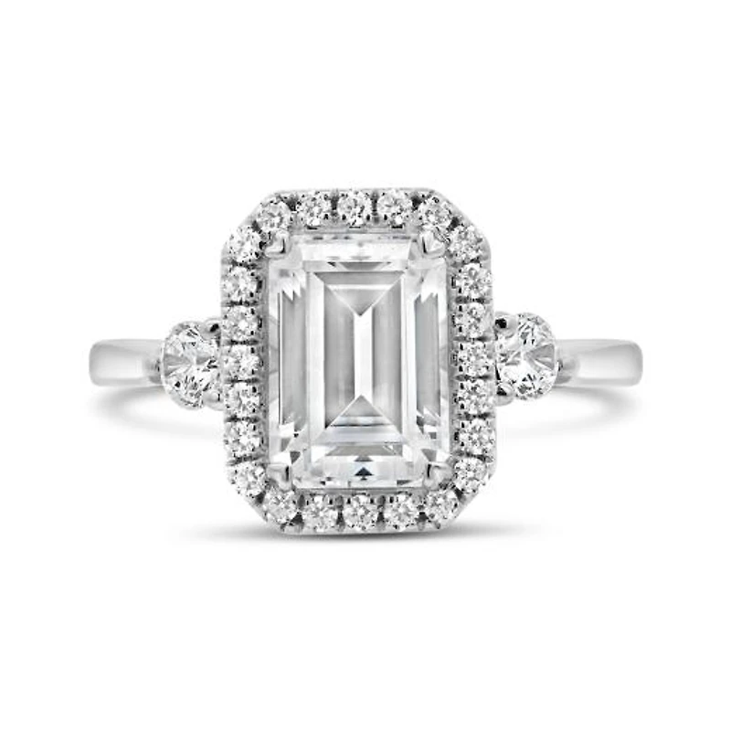 New Brilliance 2.50CTW Lab Grown Radiant Diamond Bridal Ring in 14K White Gold