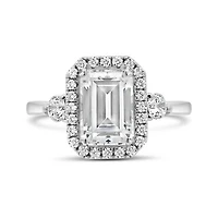 New Brilliance 2.50CTW Lab Grown Radiant Diamond Bridal Ring in 14K White Gold