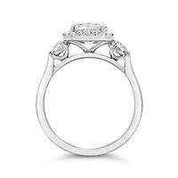 New Brilliance 2.50CTW Lab Grown Radiant Diamond Bridal Ring in 14K White Gold