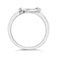Diamond Fashion Buckle Ring in Sterling Silver