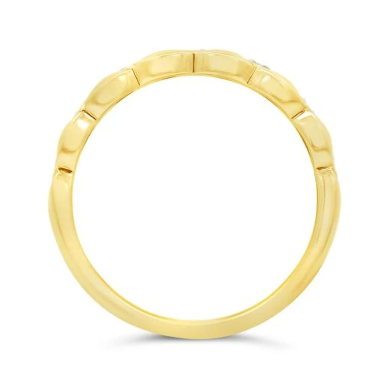 Diamond Stackable Ring in 10K Yellow Gold