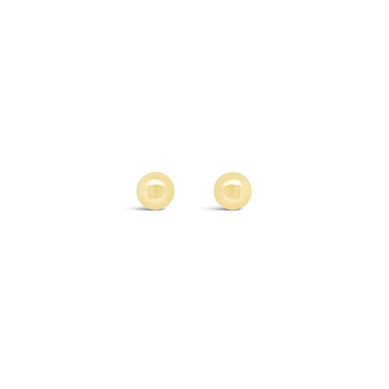 10K Yellow Gold 4mm Ball Earrings