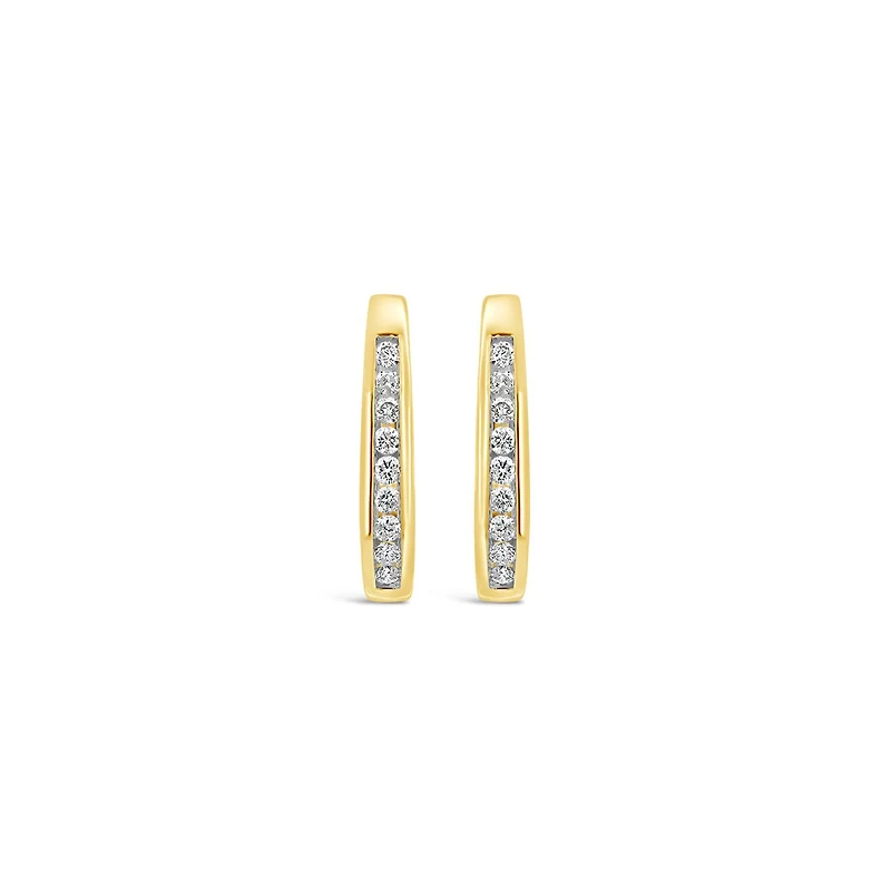 Infinity Yellow Gold 0.25CTW Diamond Earrings