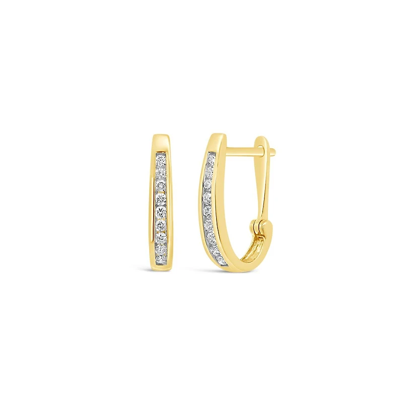 Infinity Yellow Gold 0.25CTW Diamond Earrings