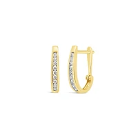 Infinity Yellow Gold 0.25CTW Diamond Earrings