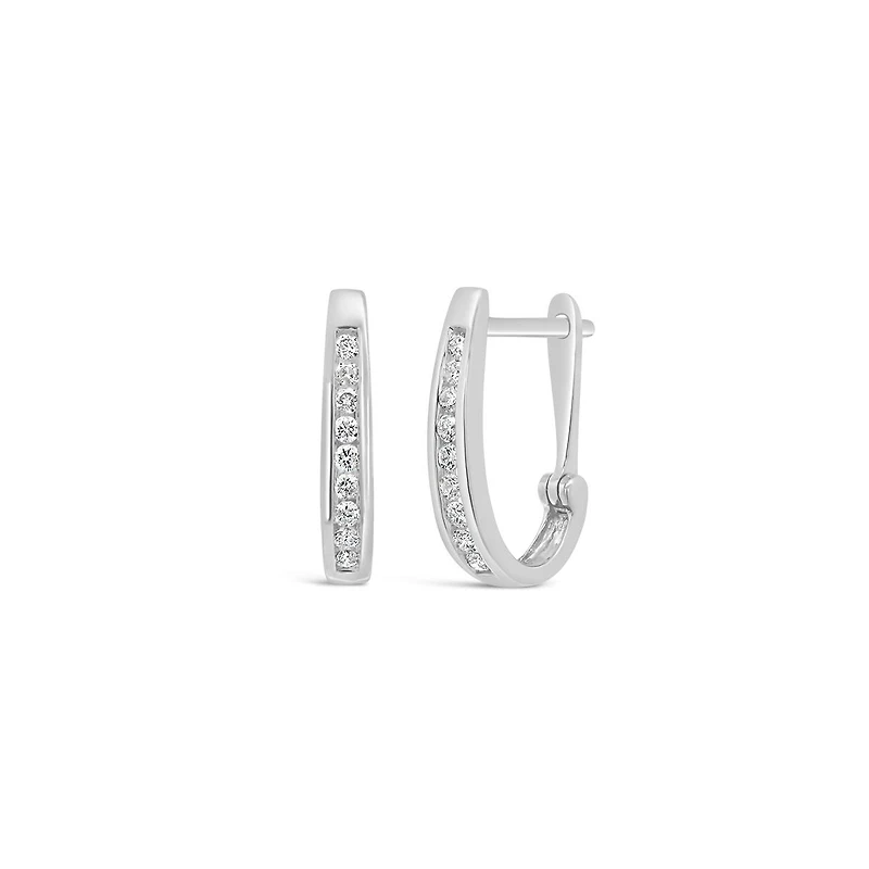 Infinity White Gold 0.25CTW Diamond Earrings