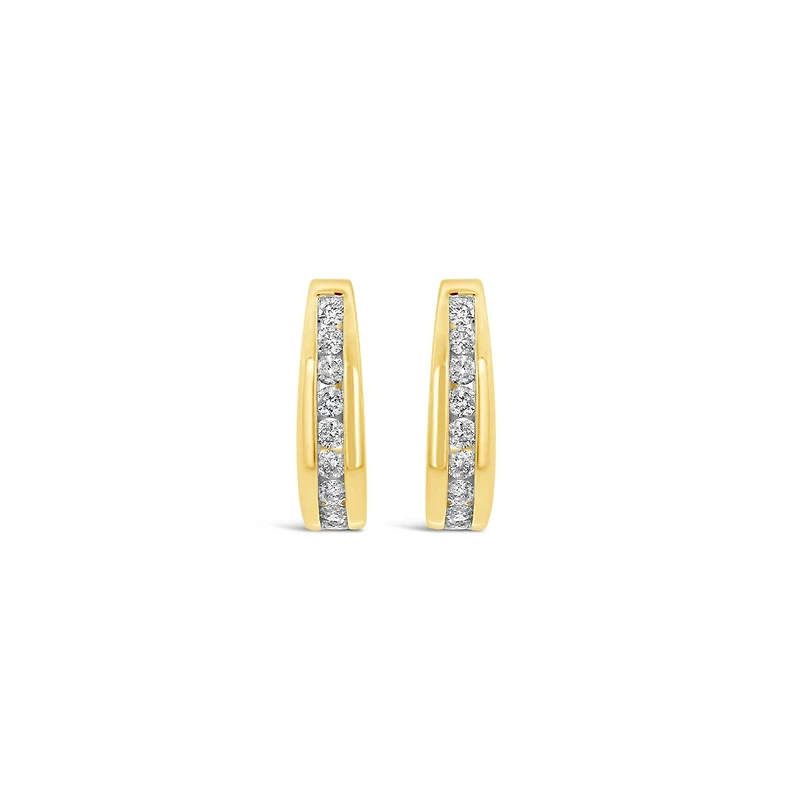 Infinity Yellow Gold 0.75CTW Diamond Earrings