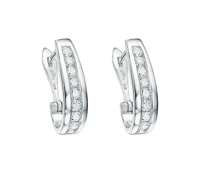 Infinity White Gold 1.00CTW Diamond Earrings
