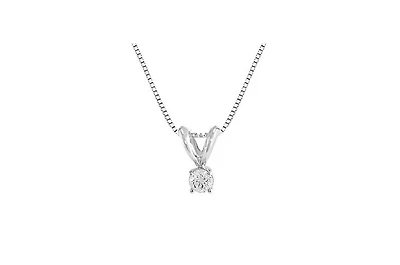 10K White Gold 0.10CT Diamond Pendant