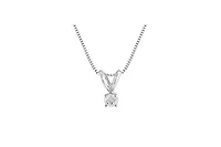 10K White Gold 0.10CT Diamond Pendant