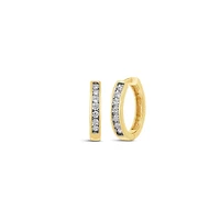 Yellow Gold 0.25CTW Diamond Huggies