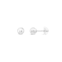 10K White Gold 5mm Ball Earrings